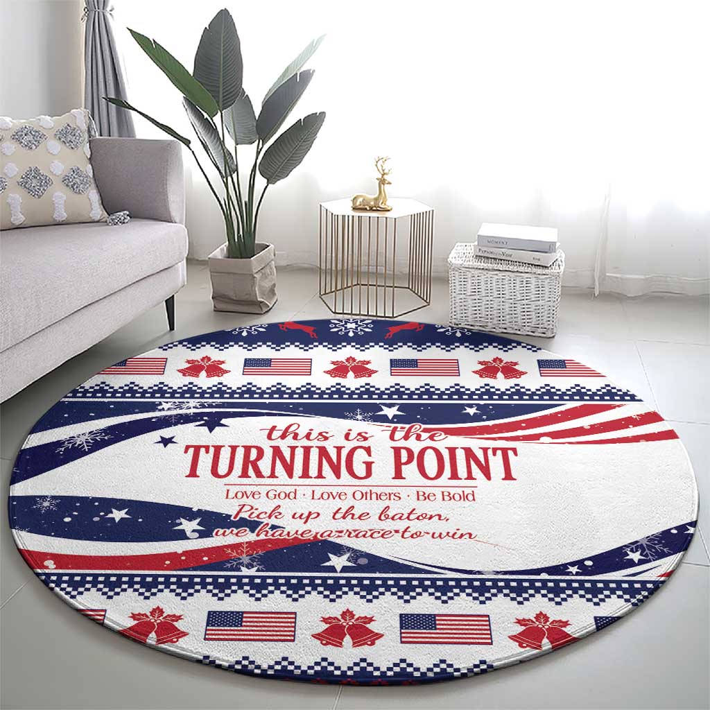 This is The Turning Point Round Carpet Patriotic American - Wonder Print Shop