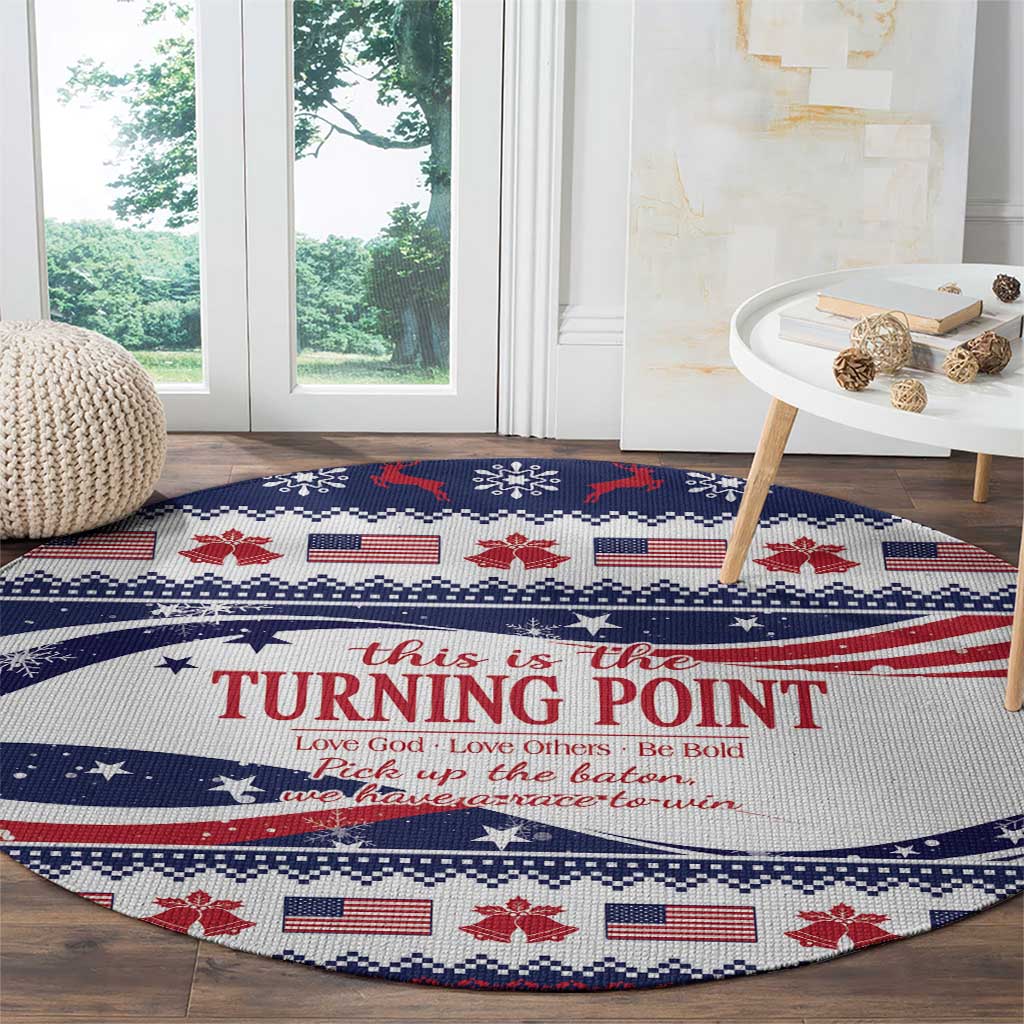 This is The Turning Point Round Carpet Patriotic American - Wonder Print Shop