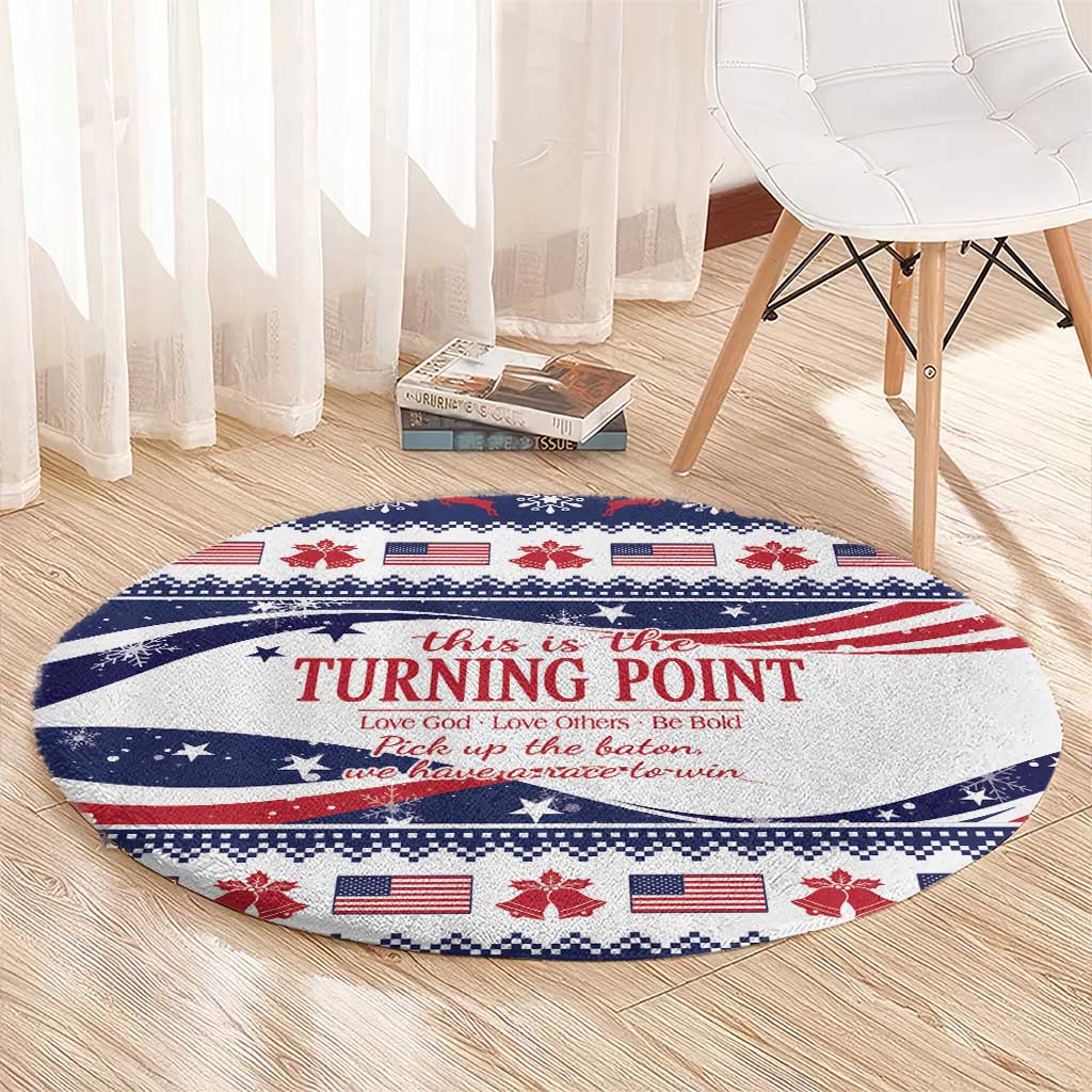 This is The Turning Point Round Carpet Patriotic American - Wonder Print Shop