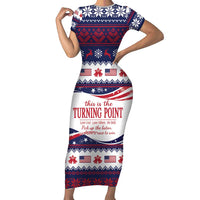 This is The Turning Point Short Sleeve Bodycon Dress Patriotic American - Wonder Print Shop