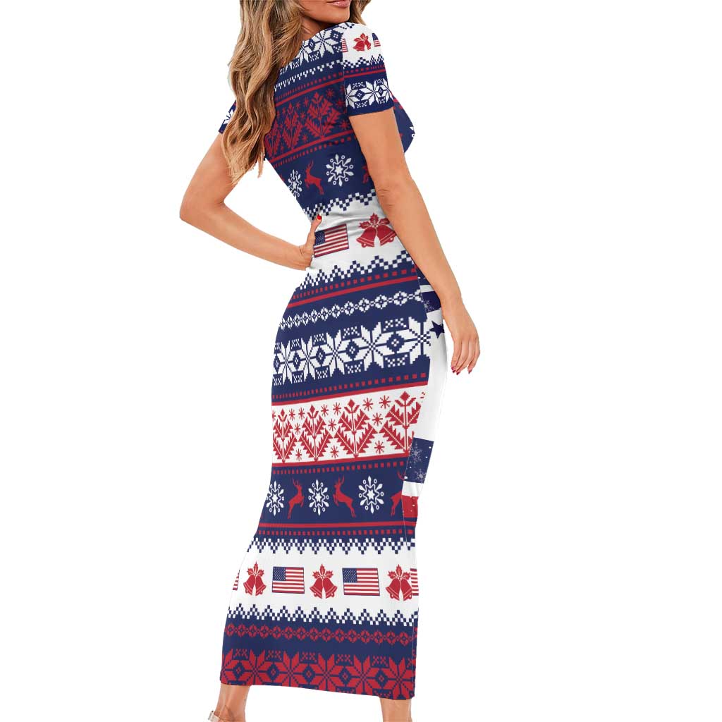 This is The Turning Point Short Sleeve Bodycon Dress Patriotic American - Wonder Print Shop