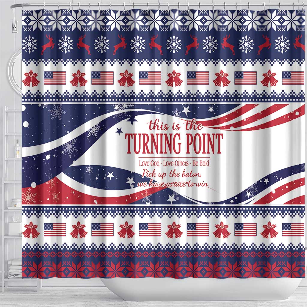 This is The Turning Point Shower Curtain Patriotic American - Wonder Print Shop