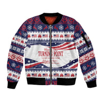 This is The Turning Point Sleeve Zip Bomber Jacket Patriotic American - Wonder Print Shop