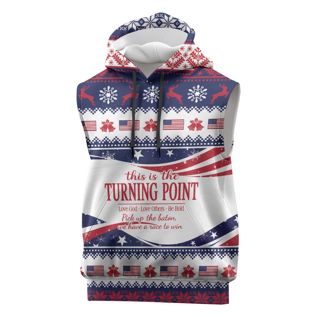 This is The Turning Point Sleeveless Hoodie Patriotic American - Wonder Print Shop