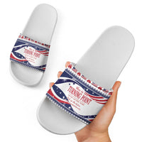 This is The Turning Point Slide Sandals Patriotic American - Wonder Print Shop