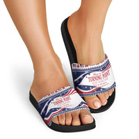 This is The Turning Point Slide Sandals Patriotic American - Wonder Print Shop