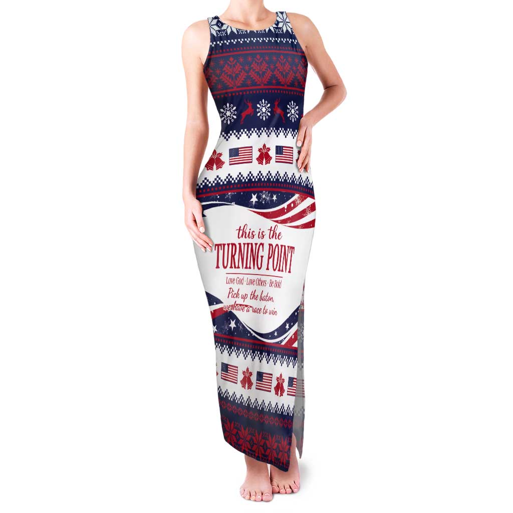 This is The Turning Point Tank Maxi Dress Patriotic American - Wonder Print Shop