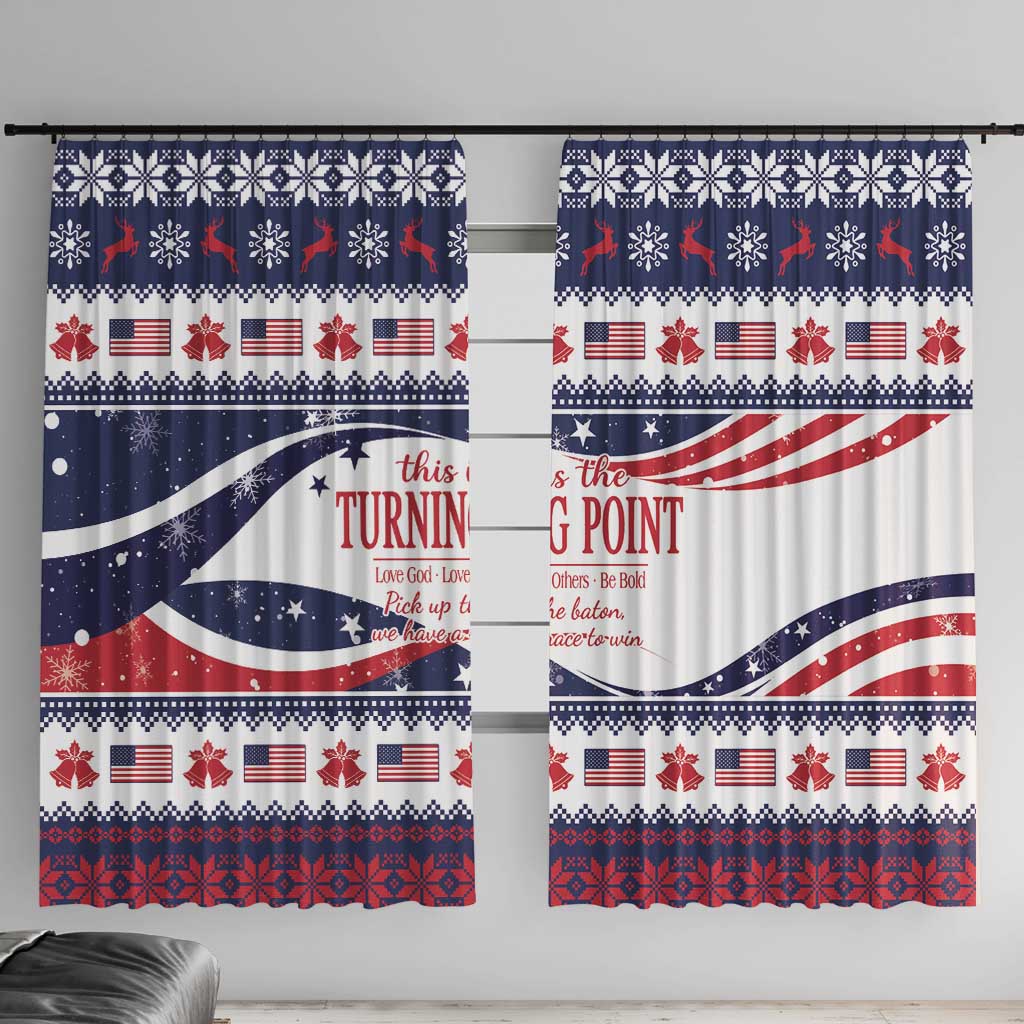 This is The Turning Point Window Curtain Patriotic American - Wonder Print Shop