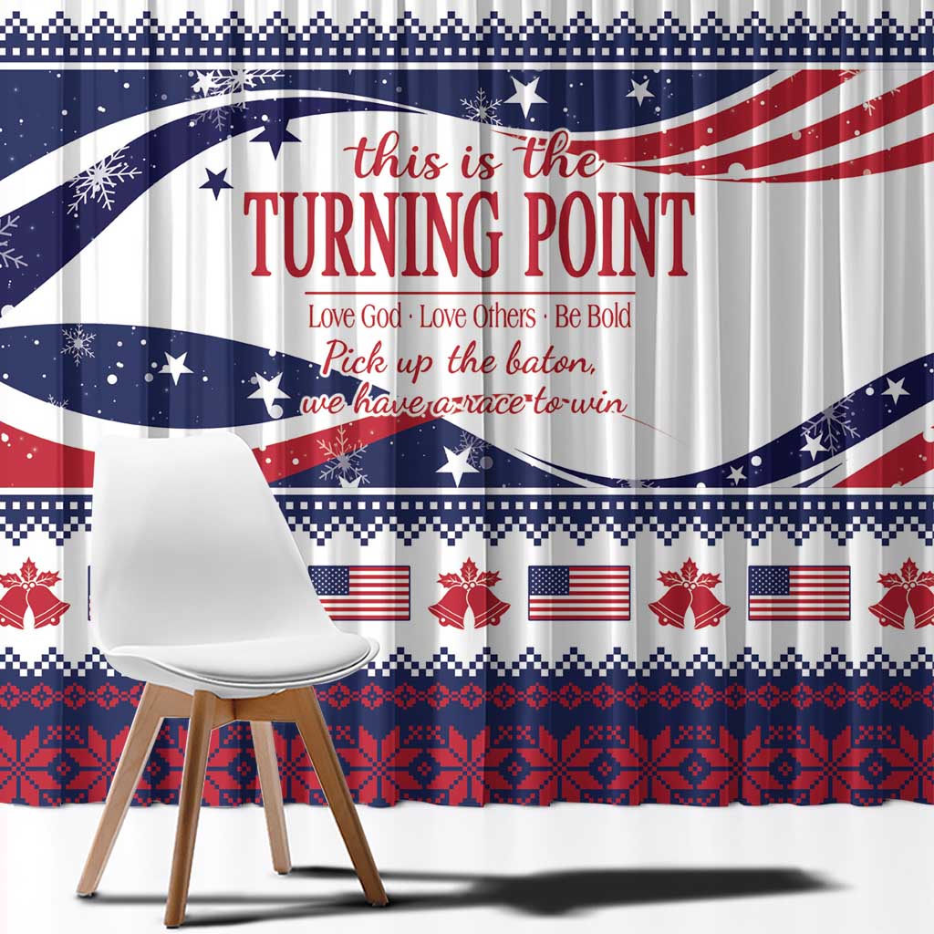 This is The Turning Point Window Curtain Patriotic American - Wonder Print Shop