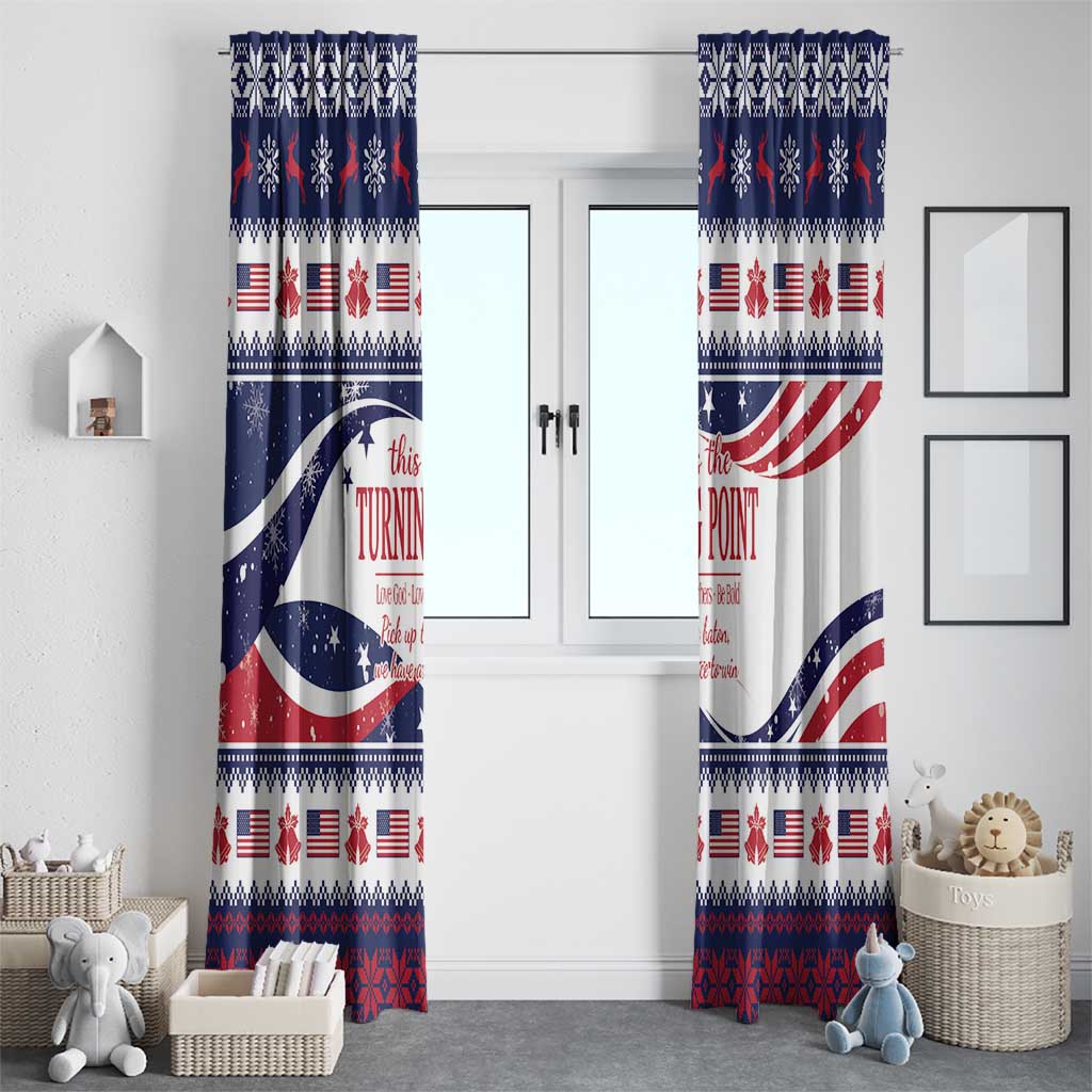 This is The Turning Point Window Curtain Patriotic American - Wonder Print Shop
