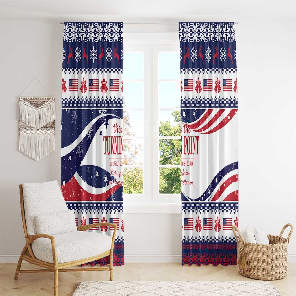 This is The Turning Point Window Curtain Patriotic American - Wonder Print Shop