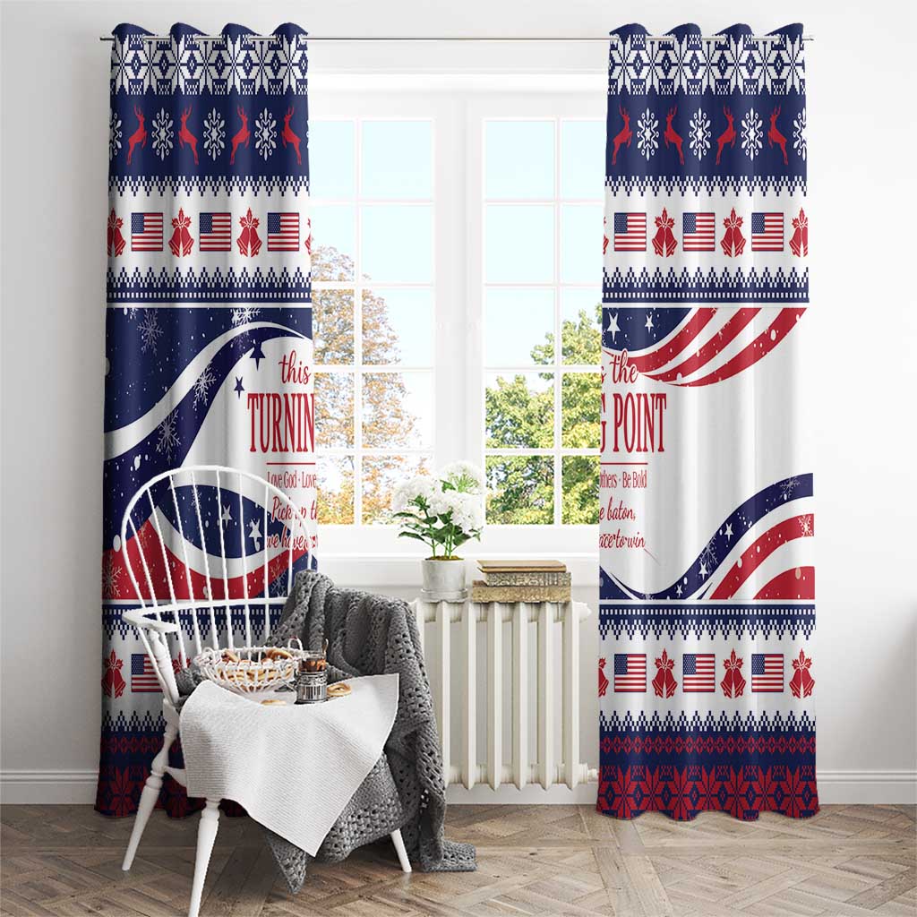 This is The Turning Point Window Curtain Patriotic American - Wonder Print Shop