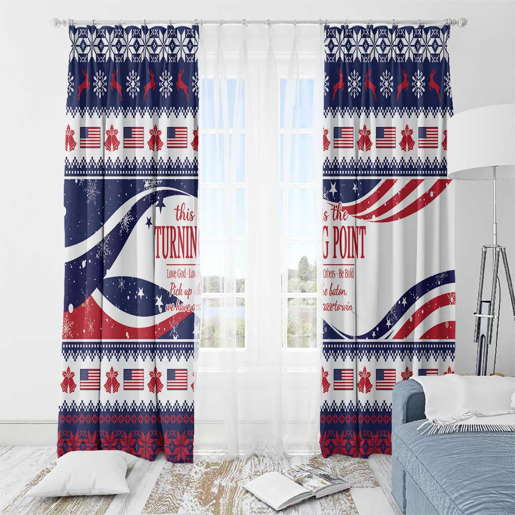 This is The Turning Point Window Curtain Patriotic American - Wonder Print Shop