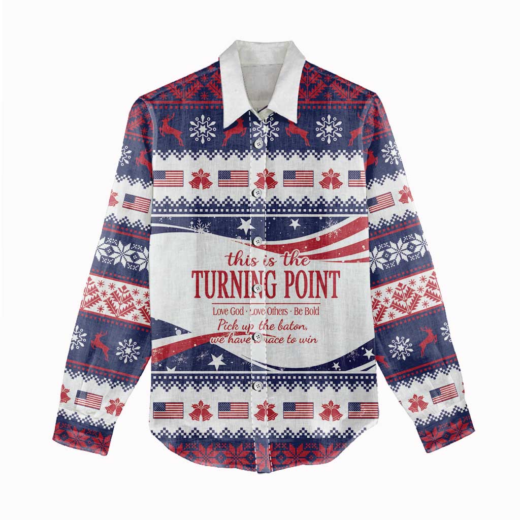 This is The Turning Point Women Casual Shirt Patriotic American - Wonder Print Shop