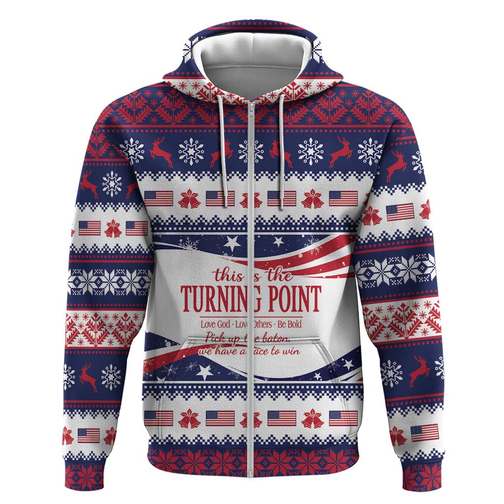 This is The Turning Point Zip Hoodie Patriotic American - Wonder Print Shop