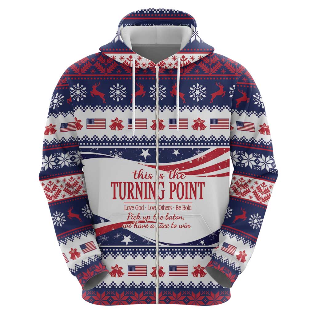 This is The Turning Point Zip Hoodie Patriotic American - Wonder Print Shop