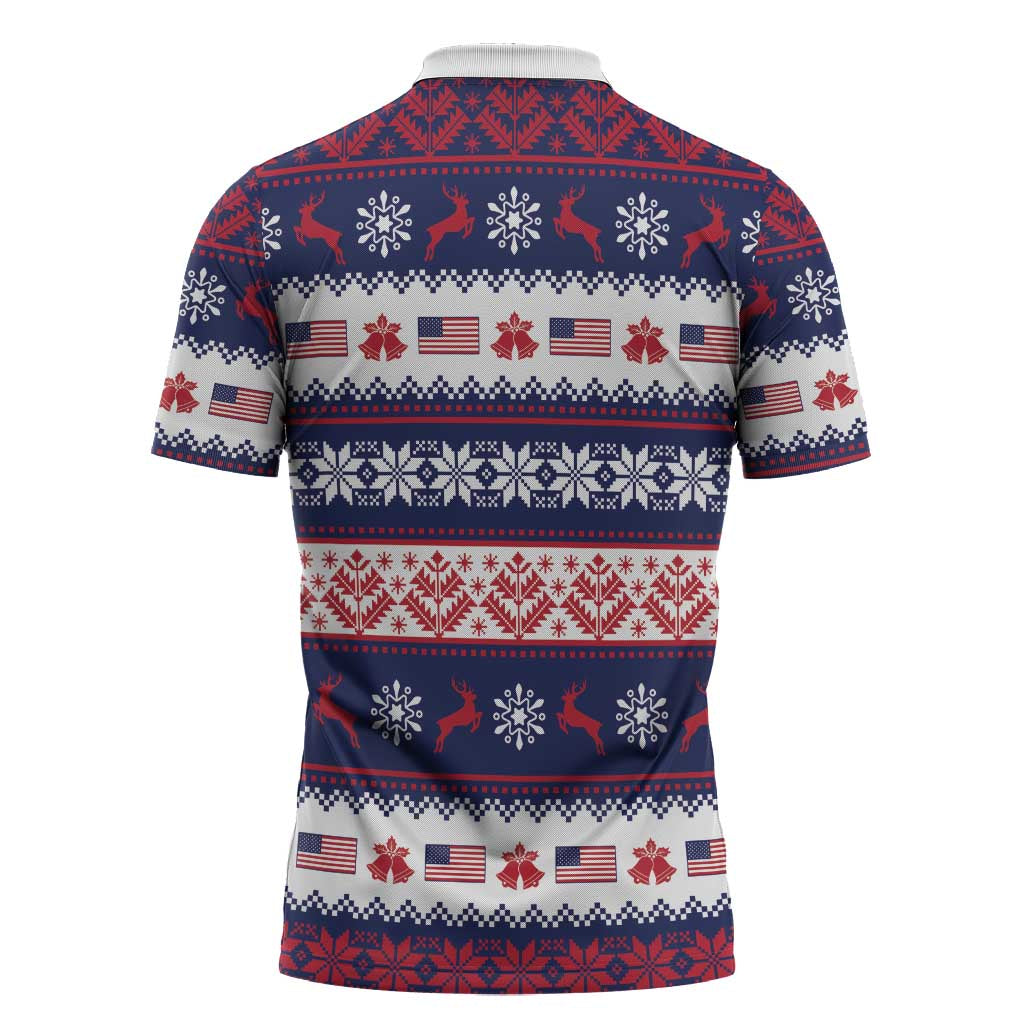 This is The Turning Point Zipper Polo Shirt Patriotic American - Wonder Print Shop