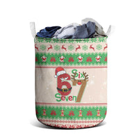 Funny Six Seven Meme Christmas Laundry Basket Santa Says 6 7 - Wonder Print Shop