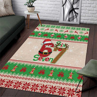 Funny Six Seven Meme Christmas Area Rug Santa Says 6 7 - Wonder Print Shop