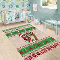 Funny Six Seven Meme Christmas Area Rug Santa Says 6 7 - Wonder Print Shop