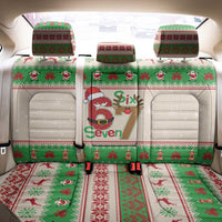 Funny Six Seven Meme Christmas Back Car Seat Cover Santa Says 6 7 - Wonder Print Shop