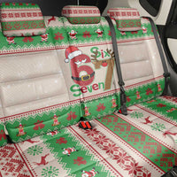 Funny Six Seven Meme Christmas Back Car Seat Cover Santa Says 6 7 - Wonder Print Shop