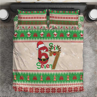 Funny Six Seven Meme Christmas Bedding Set Santa Says 6 7 - Wonder Print Shop
