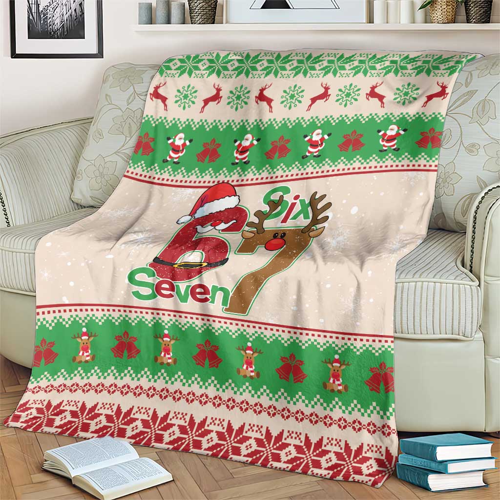 Funny Six Seven Meme Christmas Blanket Santa Says 6 7 - Wonder Print Shop