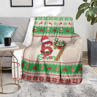 Funny Six Seven Meme Christmas Blanket Santa Says 6 7 - Wonder Print Shop