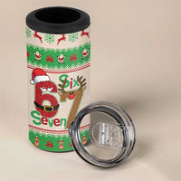 Funny Six Seven Meme Christmas 4 in 1 Can Cooler Tumbler Santa Says 6 7 - Wonder Print Shop