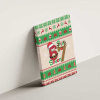 Funny Six Seven Meme Christmas Canvas Wall Art Santa Says 6 7 - Wonder Print Shop