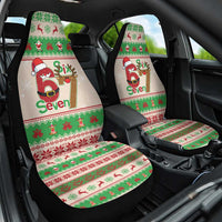 Funny Six Seven Meme Christmas Car Seat Cover Santa Says 6 7 - Wonder Print Shop