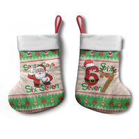 Funny Six Seven Meme Christmas Stocking Santa Says 6 7 - Wonder Print Shop