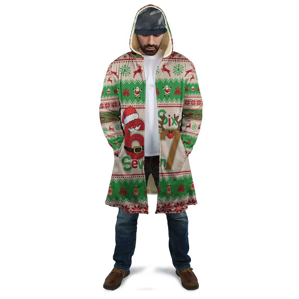 Funny Six Seven Meme Christmas Cloak Santa Says 6 7 - Wonder Print Shop
