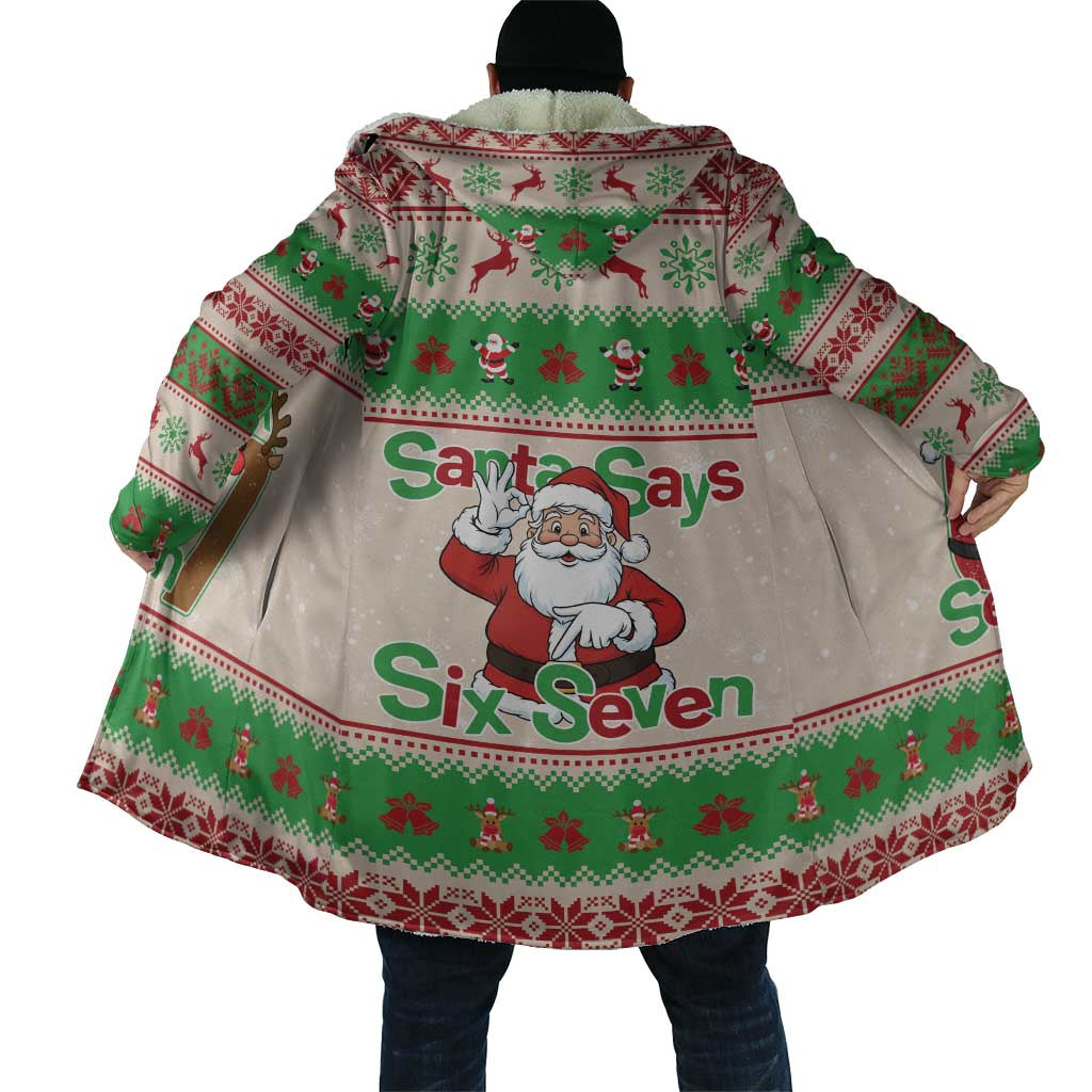 Funny Six Seven Meme Christmas Cloak Santa Says 6 7 - Wonder Print Shop