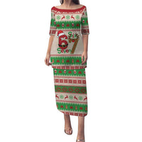 Funny Six Seven Meme Christmas Family Matching Puletasi and Hawaiian Shirt Santa Says 6 7 - Wonder Print Shop