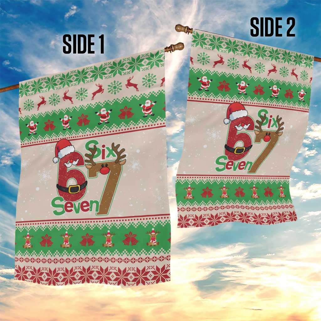 Funny Six Seven Meme Christmas Garden Flag Santa Says 6 7 - Wonder Print Shop