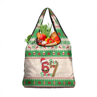 Funny Six Seven Meme Christmas Grocery Bag Santa Says 6 7 - Wonder Print Shop