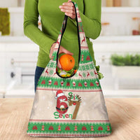 Funny Six Seven Meme Christmas Grocery Bag Santa Says 6 7 - Wonder Print Shop