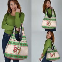 Funny Six Seven Meme Christmas Grocery Bag Santa Says 6 7 - Wonder Print Shop