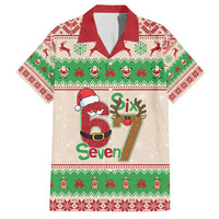 Funny Six Seven Meme Christmas Hawaiian Shirt Santa Says 6 7 - Wonder Print Shop