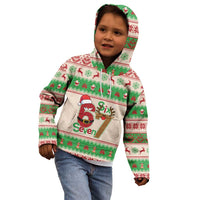 Funny Six Seven Meme Christmas Kid Hoodie Santa Says 6 7 - Wonder Print Shop