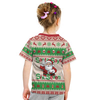Funny Six Seven Meme Christmas Kid T Shirt Santa Says 6 7 - Wonder Print Shop