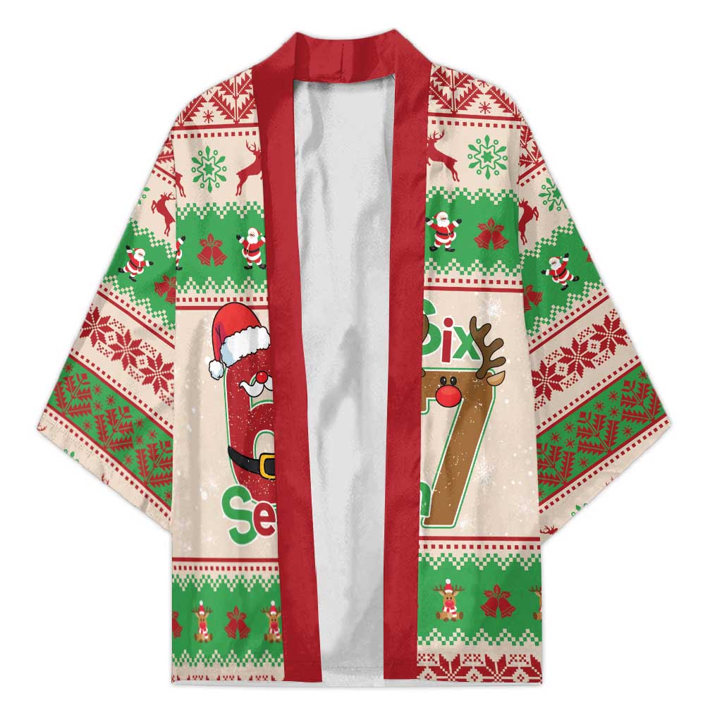 Funny Six Seven Meme Christmas Kimono Santa Says 6 7 - Wonder Print Shop