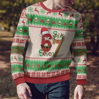 Funny Six Seven Meme Christmas Ugly Christmas Sweater Santa Says 6 7 - Wonder Print Shop