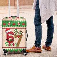 Funny Six Seven Meme Christmas Luggage Cover Santa Says 6 7 - Wonder Print Shop