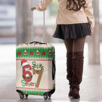 Funny Six Seven Meme Christmas Luggage Cover Santa Says 6 7 - Wonder Print Shop