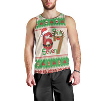 Funny Six Seven Meme Christmas Men Tank Top Santa Says 6 7 - Wonder Print Shop