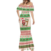 Funny Six Seven Meme Christmas Mermaid Dress Santa Says 6 7 - Wonder Print Shop
