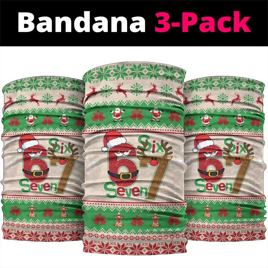 Funny Six Seven Meme Christmas Neck Gaiter Santa Says 6 7 - Wonder Print Shop